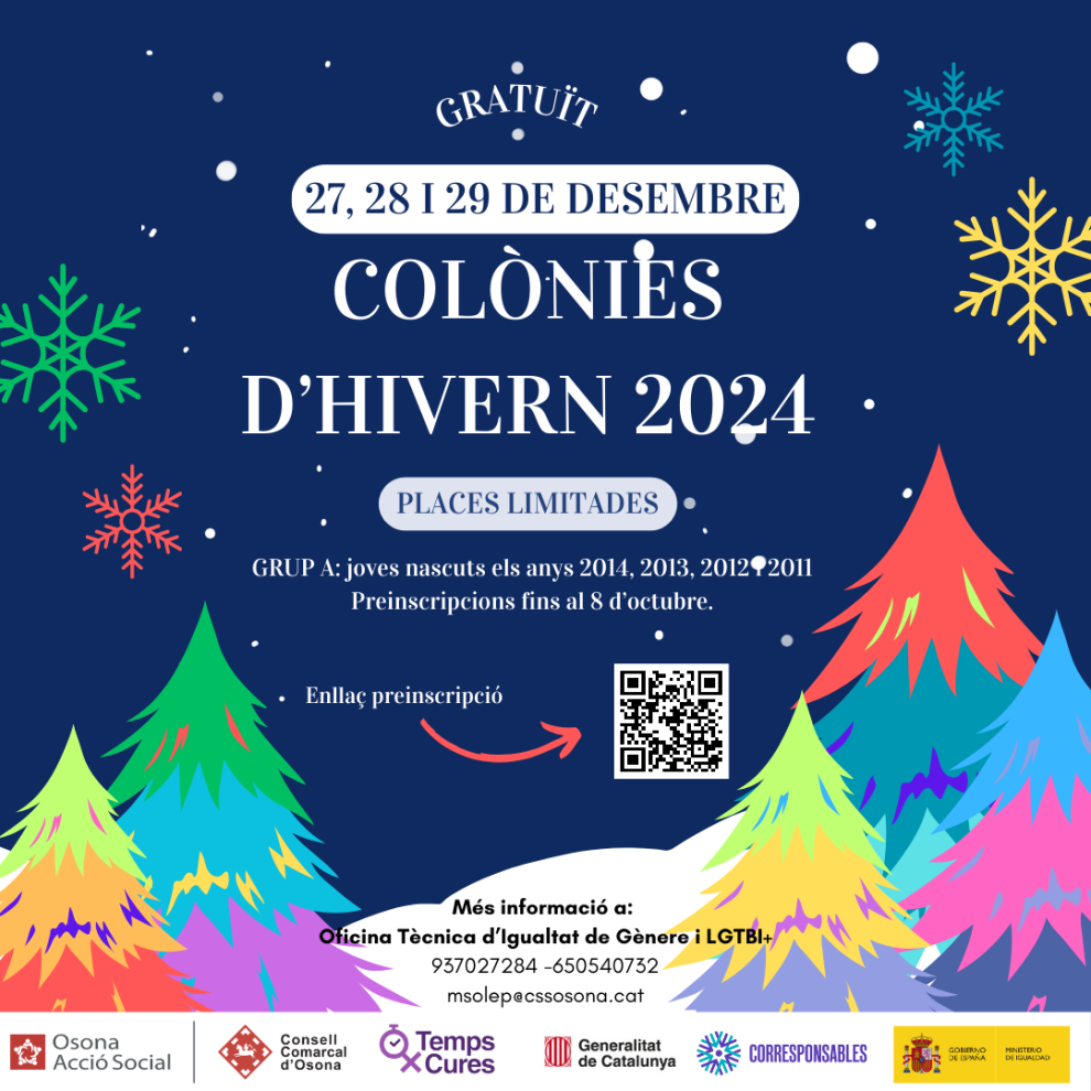 Colònies d'hivern gratuïtes el 27, 28 i 29 de desembre